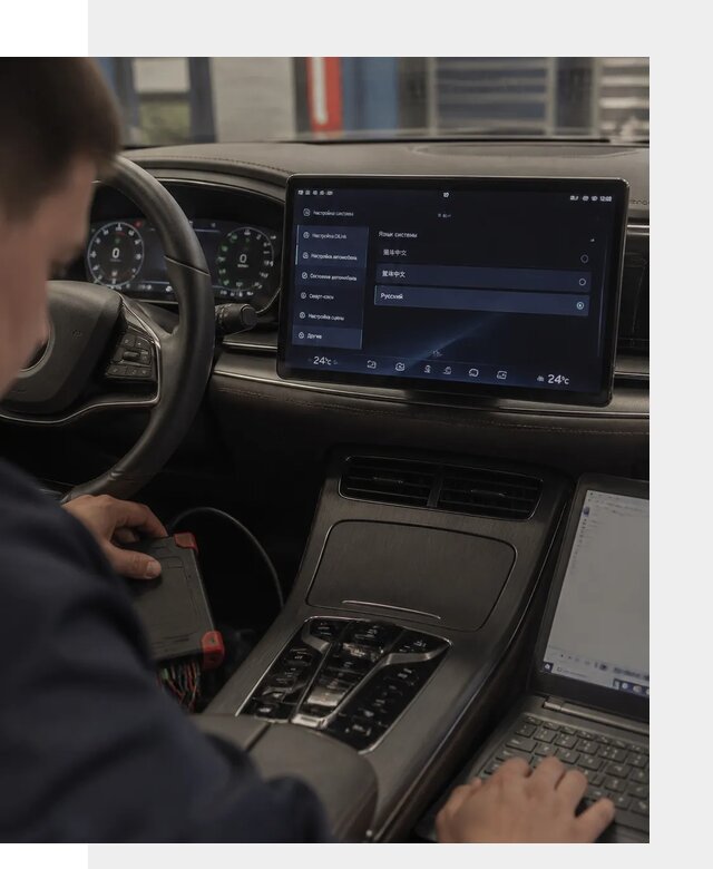 Русификация автомобиля BYD HAN для эксплуатации в Бийске